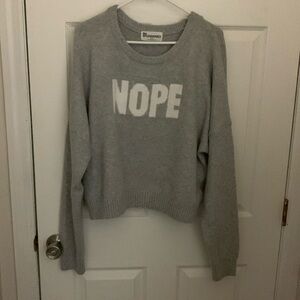 Gray Cropped Sweater
